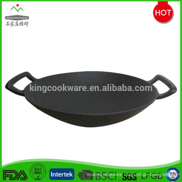 Cast iron preseason two handled fry pan